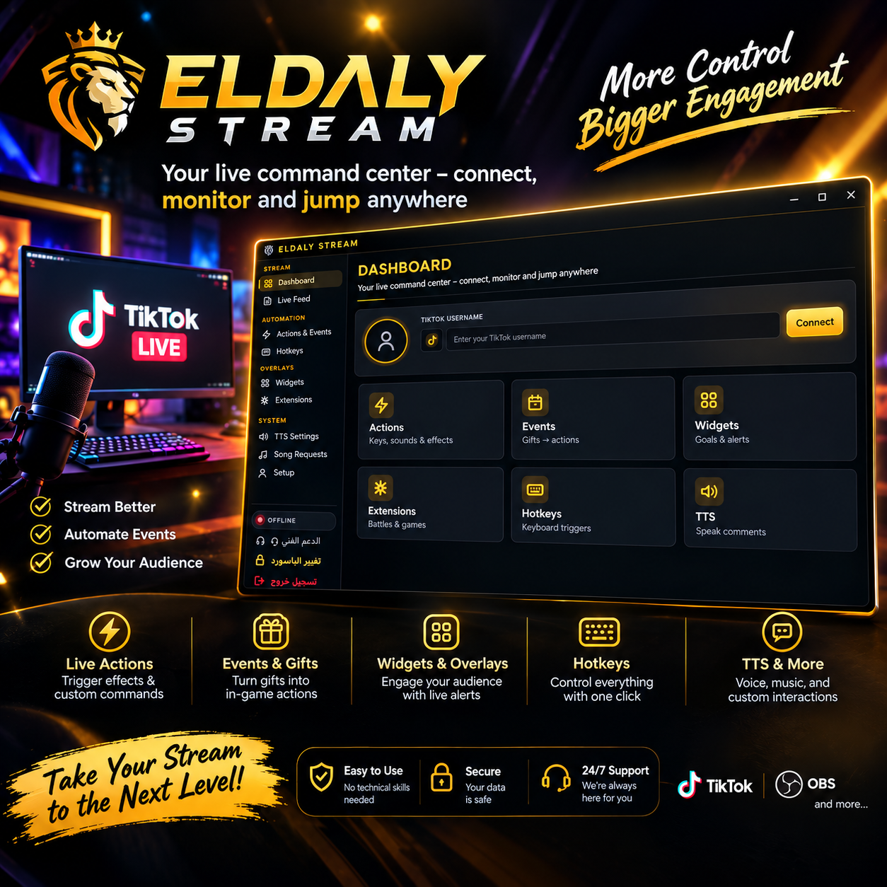 ELDALY STREAM — More Control, Bigger Engagement